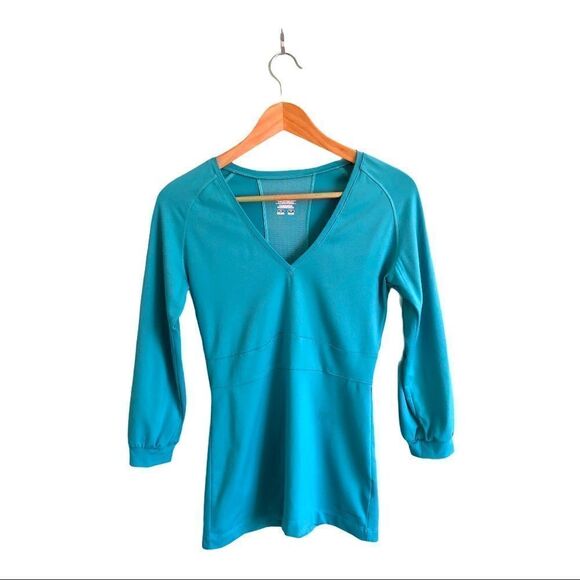 Columbia Titanium 3/4 Sleeve Fitted Blue Top XS - Picture 1 of 6